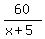 60%2F%28x%2B5%29