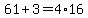 61+%2B+3+=+4+%2A16
