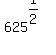 625^(1/2)