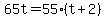 65t=55%28t%2B2%29