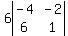 6abs%28matrix%282%2C2%2C-4%2C-2%2C6%2C1%29%29