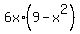 6x%2A%289-x%5E2%29+