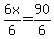 6x%2F6=90%2F6