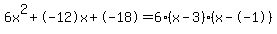 6x%5E2%2B-12x%2B-18+=+6%28x-3%29%2A%28x--1%29