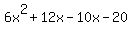 6x%5E2%2B12x-10x-20