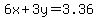 6x+%2B+3y+=+3.36