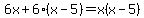 6x+%2B+6%28x-5%29+=+x%28x-5%29