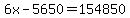 6x-5650=154850