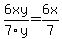 6xy%2F7y+=+6x%2F7