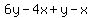 6y-4x%2By-x