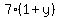 7(1+y)