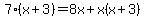 7%28x%2B3%29+=+8x+%2B+x%28x%2B3%29
