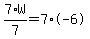 7%2AW%2F7=7%2A-6