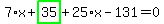 7%2Ax%2Bhighlight_green%28+35+%29%2B25%2Ax-131=0