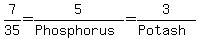 7%2F35+=+5%2F%28Phosphorus%29+=+3%2F%28Potash%29