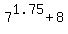 7%5E1.75+%2B+8