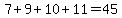 7+%2B++9+%2B+10+%2B+11+=+45