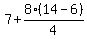 7+%2B+8+%2814-6%29%2F+4+