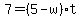 7+=+%285+-+w%29%2At