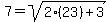 7+=+sqrt%282%2823%29%2B3%29