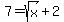 7+=+sqrt%28x%29%2B2