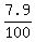7.9+%2F+100
