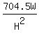 704.5W%2FH%5E2