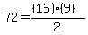 72=%28%2816%29%289%29%29%2F2
