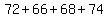 72+%2B+66+%2B+68+%2B+74%29%2F4