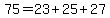 75+=+23+%2B+25+%2B+27
