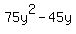 75y%5E2+-+45y