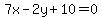 7x+-2y+%2B+10+=+0