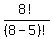8!/(8-5)!