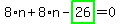 8%2An%2B8%2An-highlight_green%28+26+%29=0