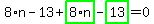 8%2An-13%2Bhighlight_green%28+8%2An+%29-highlight_green%28+13+%29=0
