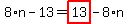8%2An-13=highlight_red%28+13+%29-8%2An