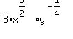 8%2Ax%5E%283%2F2%29%2Ay%5E%28-1%2F4%29