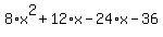 8*x^2+12*x-24*x-36