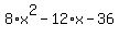 8*x^2-12*x-36