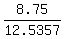 8.75/12.5357
