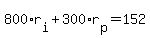 800%2Ar%5Bi%5D+%2B+300%2Ar%5Bp%5D+=+152