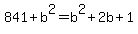 841+b^2=b^2+2b+1
