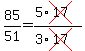 85/51 = (5*cross(17))/(3*cross(17))
