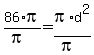86%2Api%2F%28pi%29=pi%2Ad%5E2%2F%28pi%29