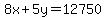 8x+5y=12750