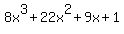 8x^3+22x^2+9x+1