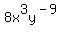 8x%5E3y%5E%28-9%29