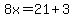 8x=21%2B3