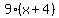 9%28x%2B4%29