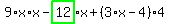 9%2Ax%2Ax-highlight_green%28+12+%29%2Ax%2B%283%2Ax-4%29%2A4